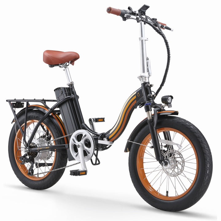 Sixthreezero All-Terrain Zip n' Fold 750W Fat Tire Electric Bike Folding Electric Bikes Cream 4