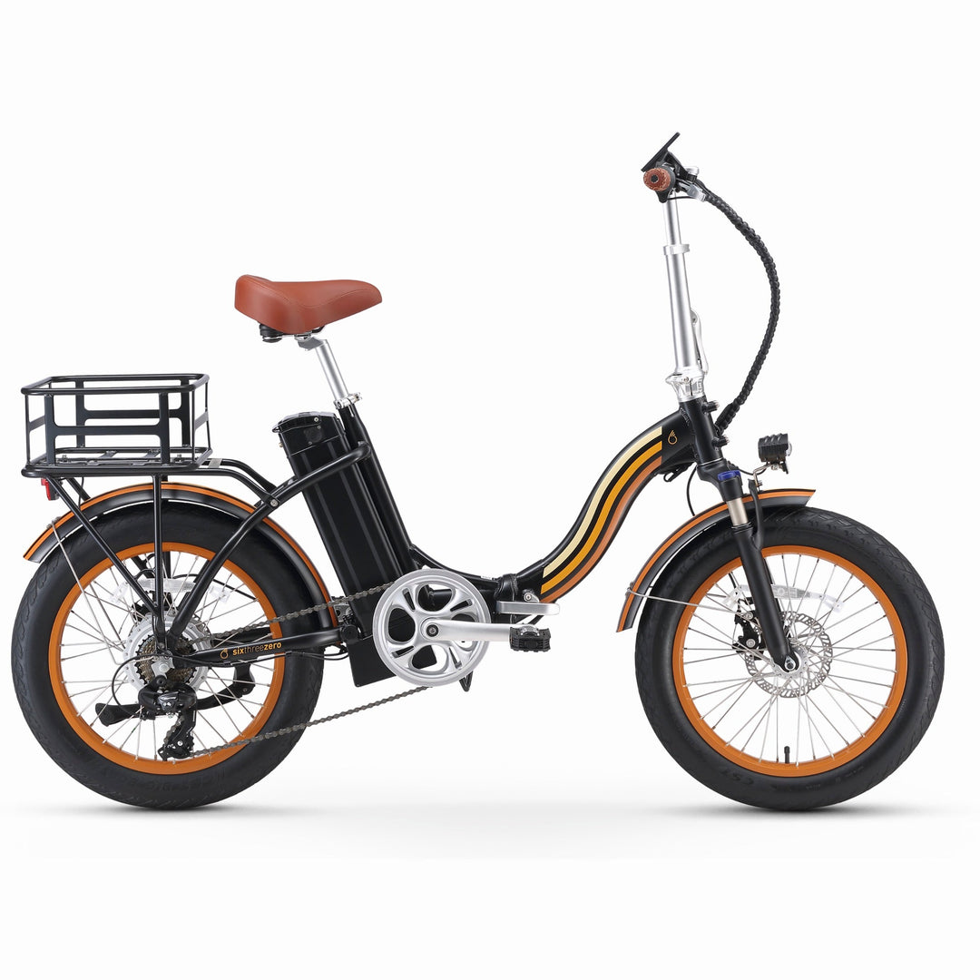 Sixthreezero All-Terrain Zip n' Fold 750W Fat Tire Electric Bike Folding Electric Bikes Cream 3