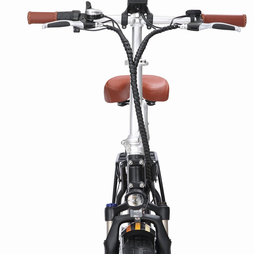 Sixthreezero All-Terrain Zip n' Fold 750W Fat Tire Electric Bike Folding Electric Bikes Cream 8