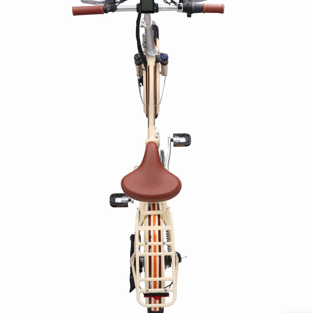 Sixthreezero All-Terrain Zip n' Fold 750W Fat Tire Electric Bike Folding Electric Bikes Cream 33