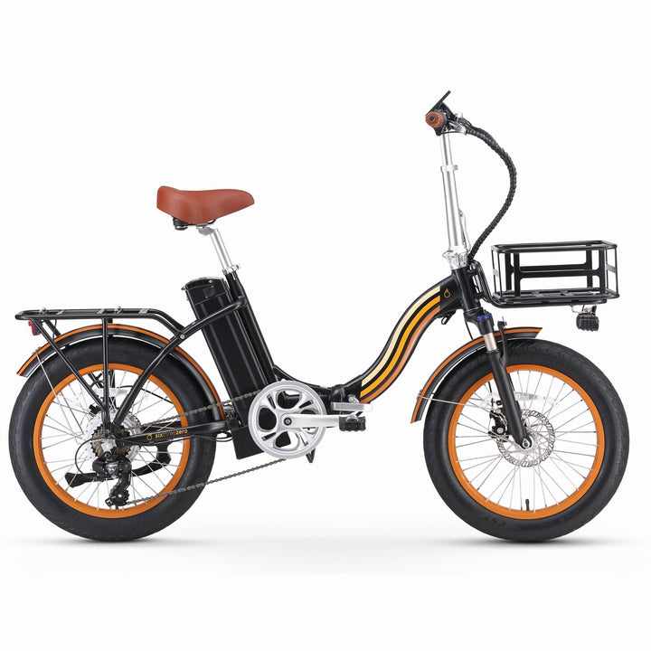 Sixthreezero All-Terrain Zip n' Fold 750W Fat Tire Electric Bike Folding Electric Bikes Cream 6