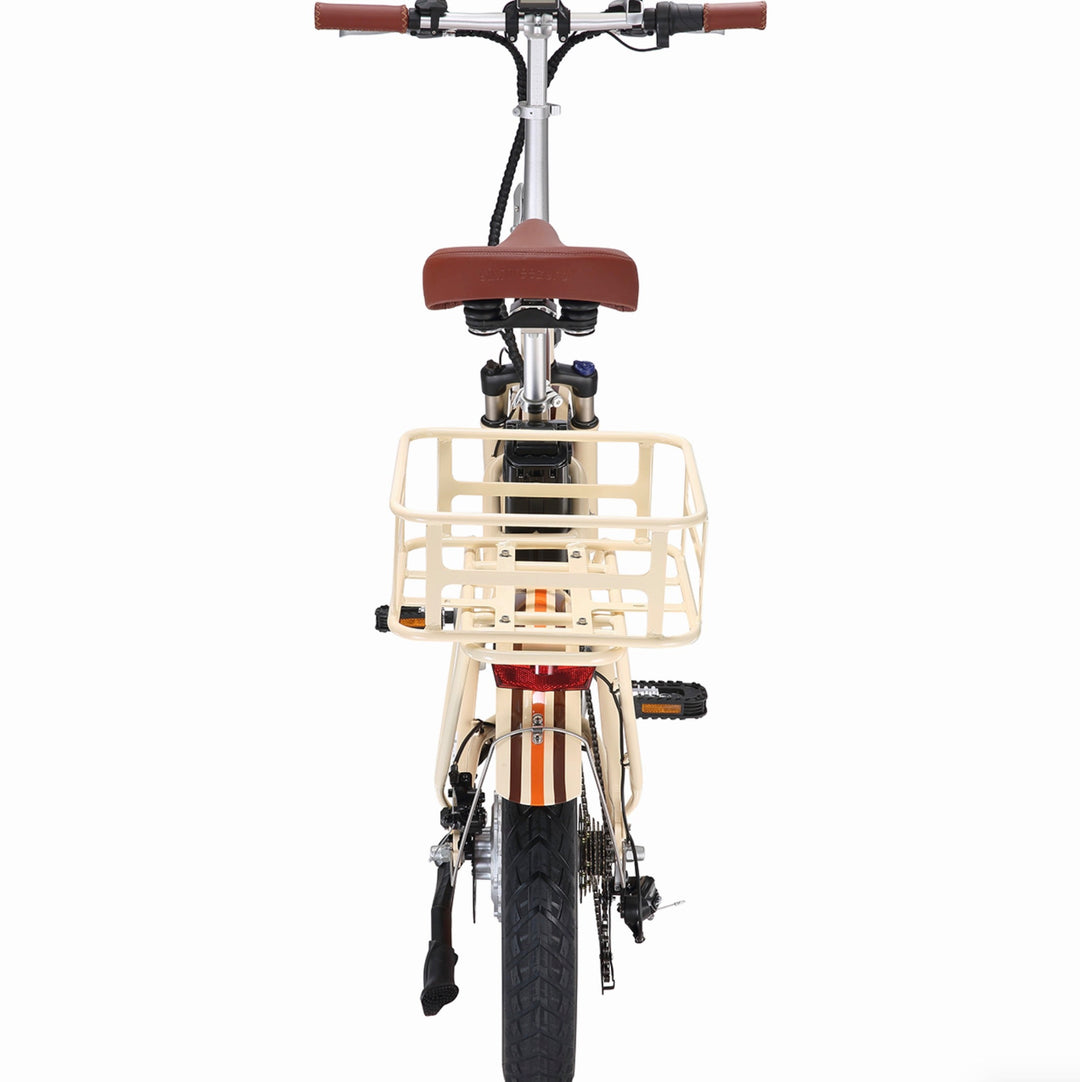 Sixthreezero All-Terrain Zip n' Fold 750W Fat Tire Electric Bike Folding Electric Bikes Cream 32