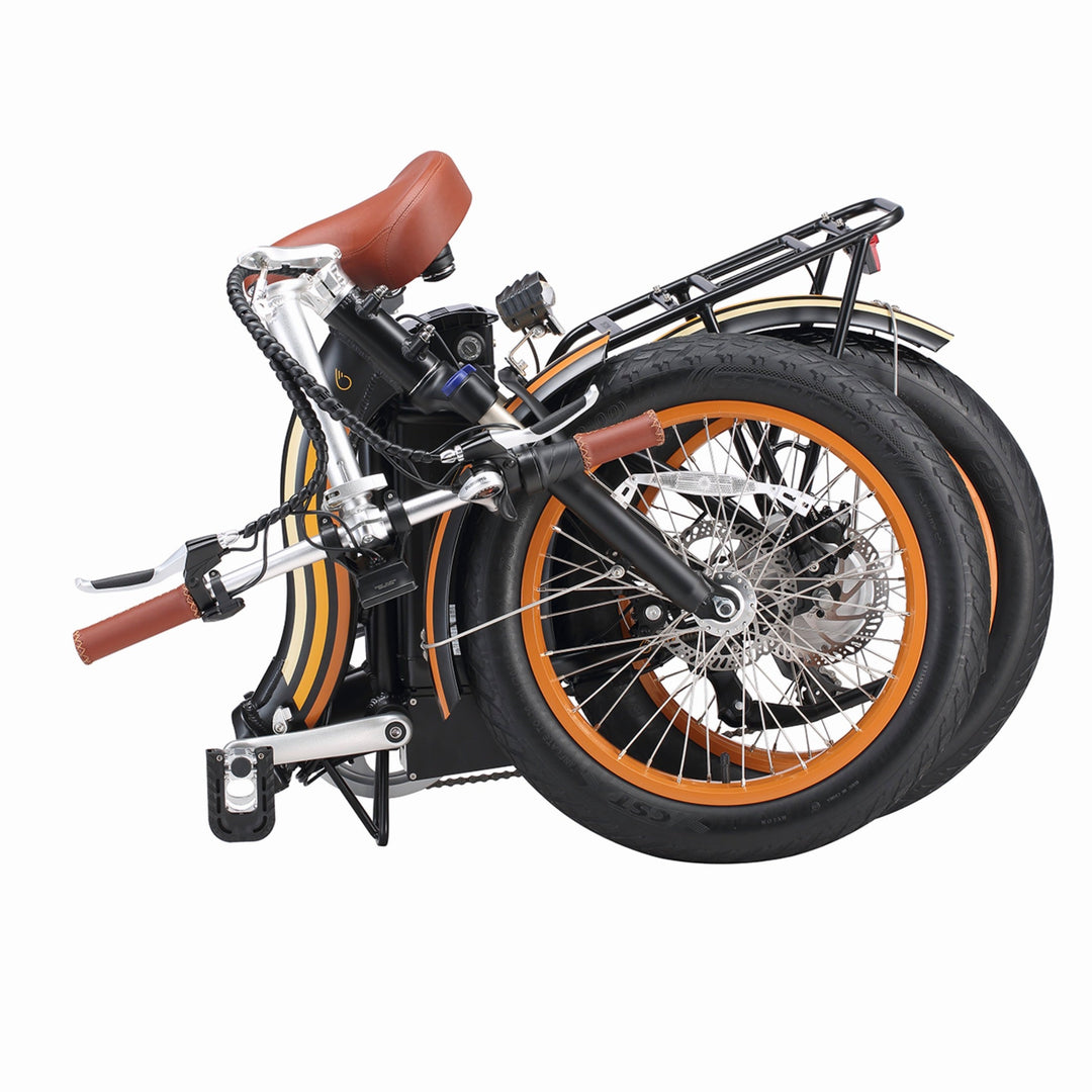 Sixthreezero All-Terrain Zip n' Fold 750W Fat Tire Electric Bike Folding Electric Bikes Cream 11