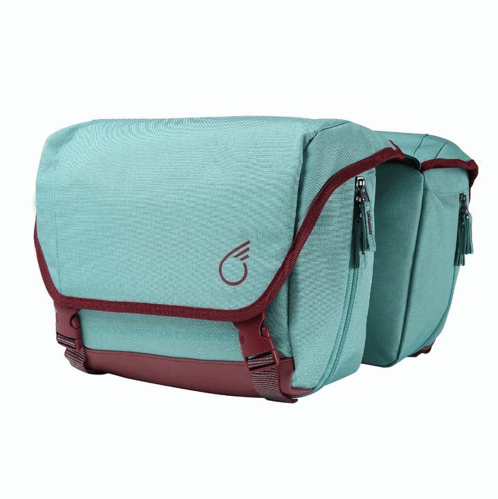 Sixthreezero Rear Rack Bike Bag V1 Bags & Panniers Teal with Burgundy 7