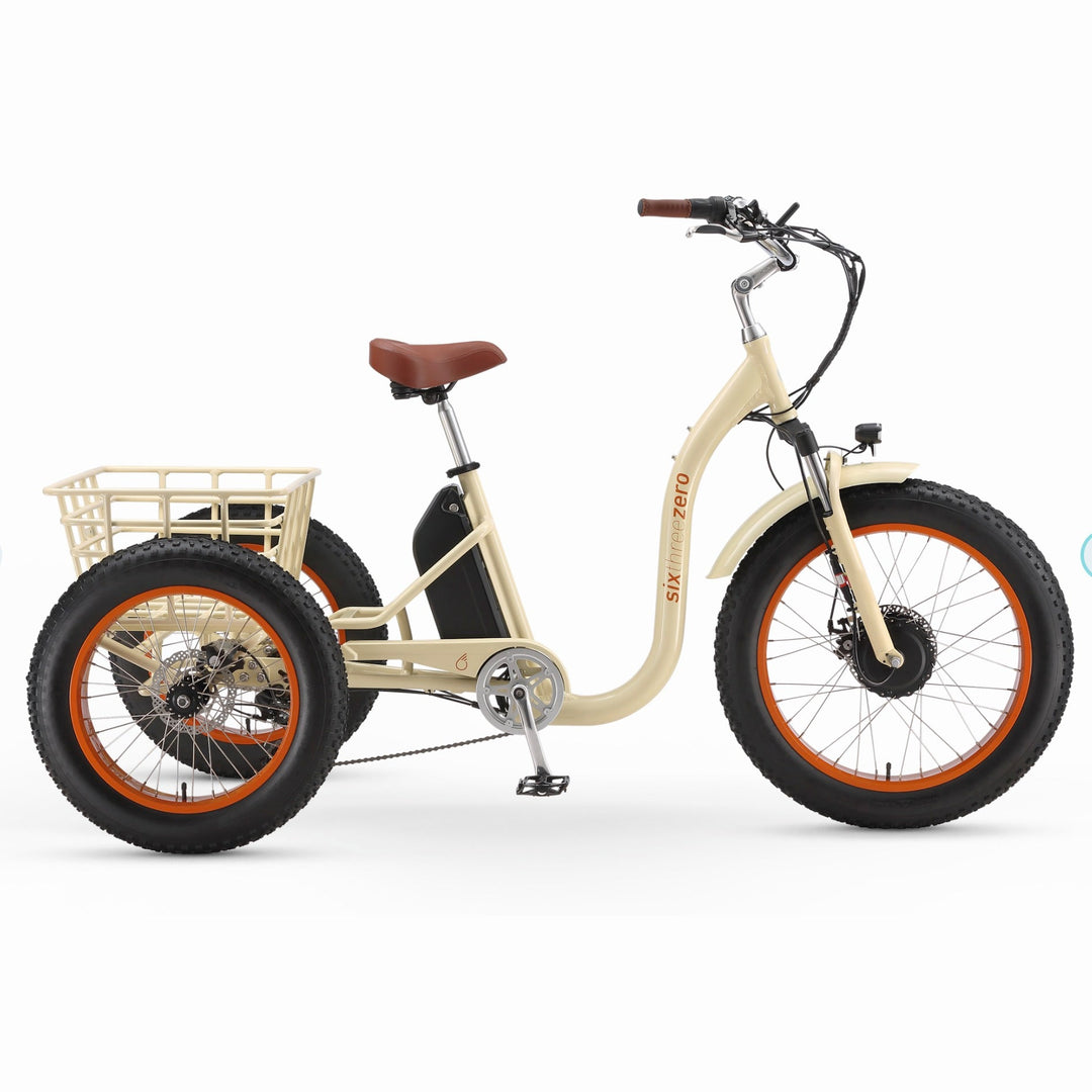 Sixthreezero Simple 3 Wheel Step Thru FAT Tire E-Bike Fat Tire Electric Trikes 2