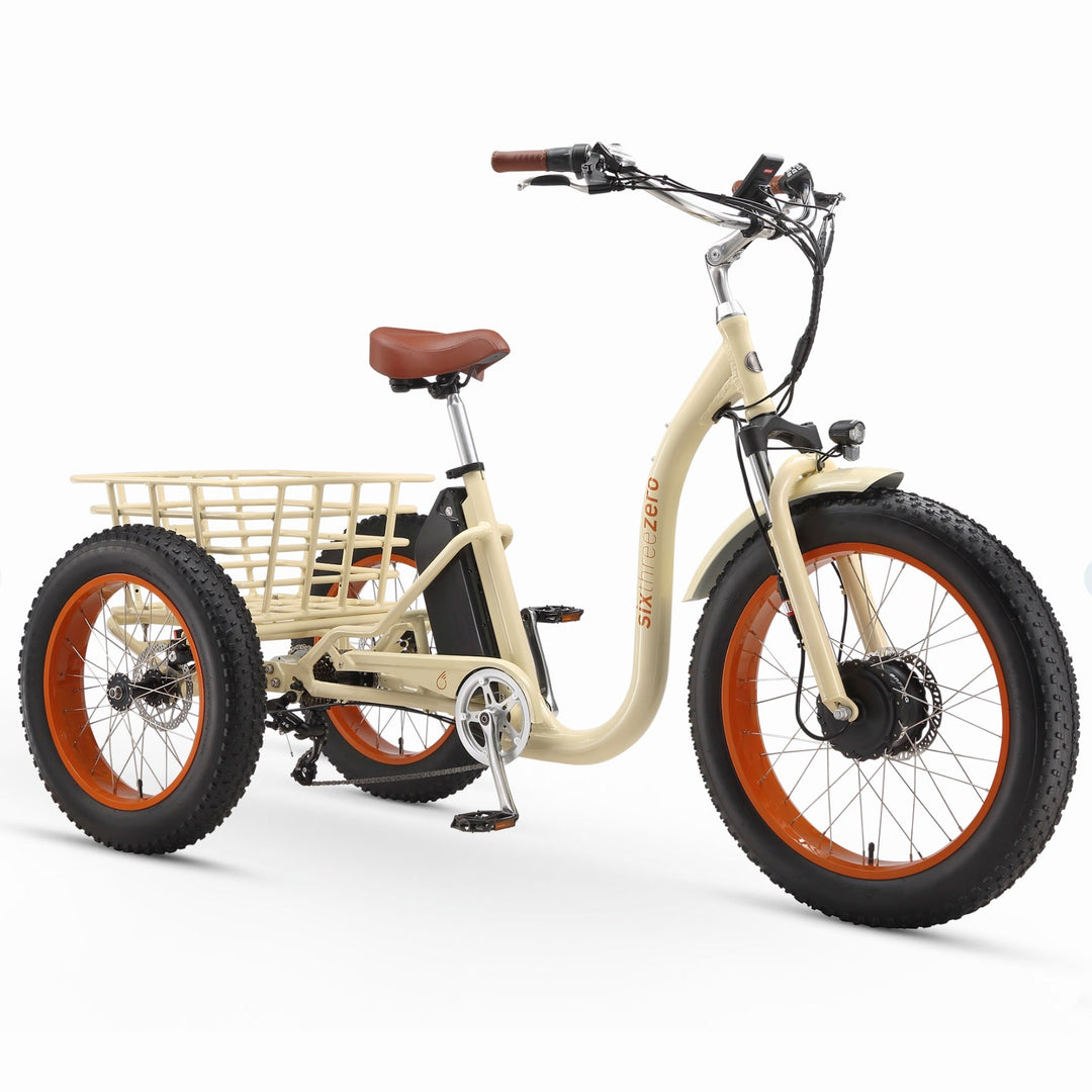 Sixthreezero Simple 3 Wheel Step Thru FAT Tire E-Bike Fat Tire Electric Trikes 1