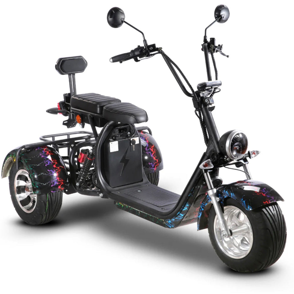 SoverSky T7.1/T7.2 Electric Mobility Adult Trike 2000W SoverSky Chopper Scooters Strip Black 2