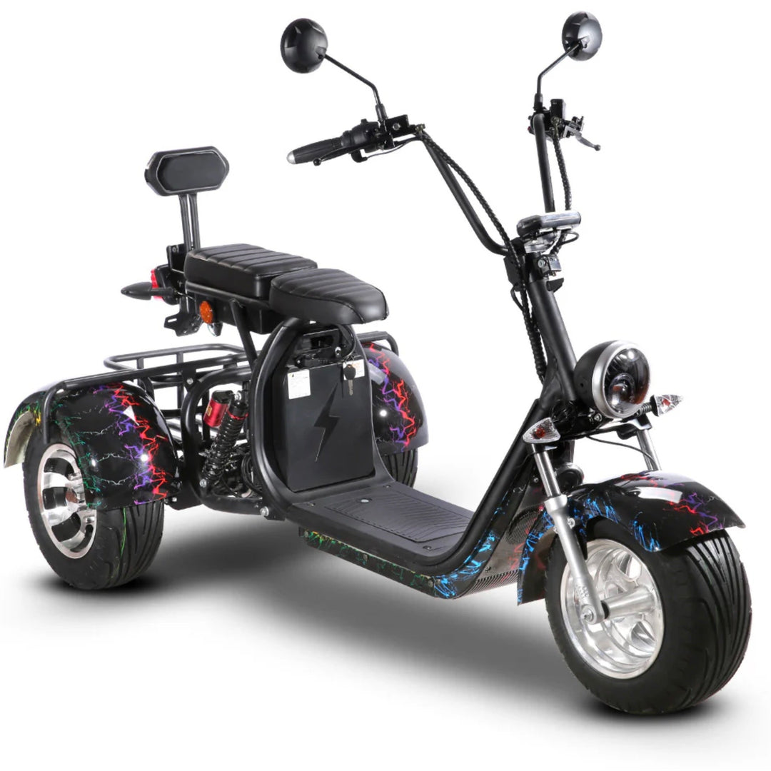 SoverSky T7.1/T7.2 Electric Mobility Adult Trike 2000W SoverSky Chopper Scooters Strip Black 2