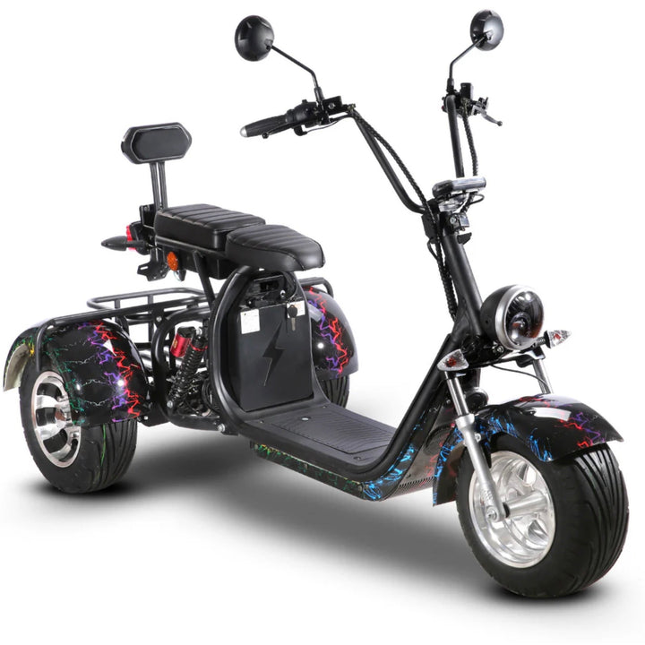 SoverSky T7.1/T7.2 Electric Mobility Adult Trike 2000W SoverSky Chopper Scooters Strip Black 2