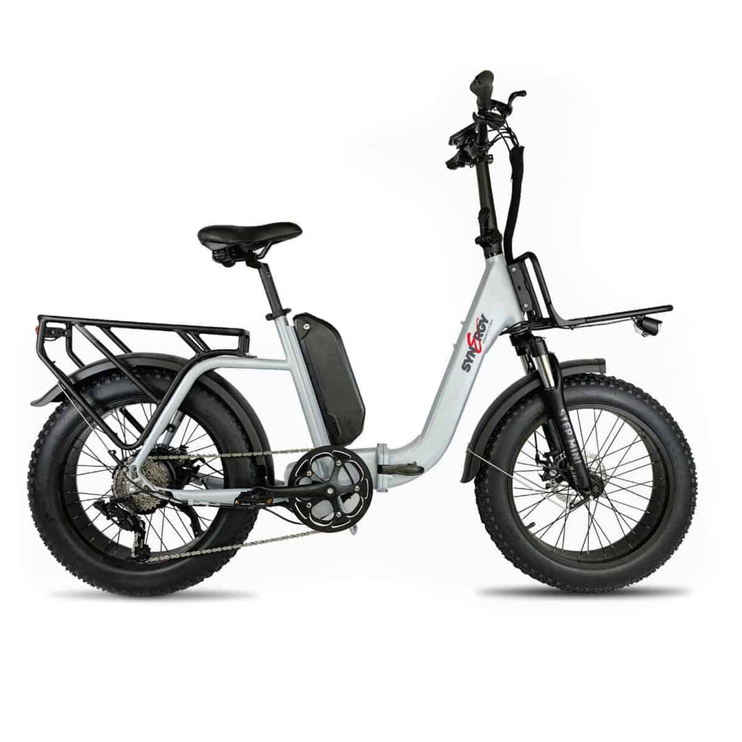 Synergy Step Mini 500W Folding E-Bike Synergy Electric Bikes Gray-Green 2