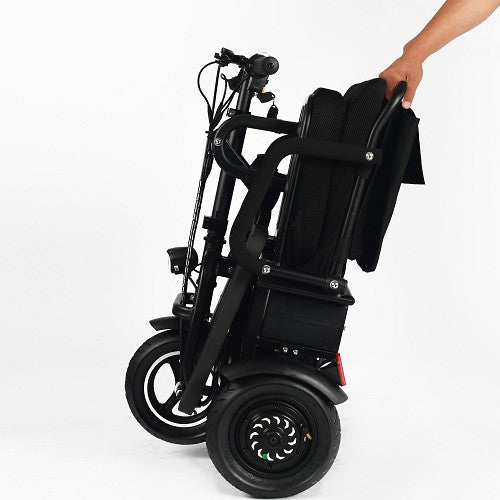 MotoTec| Folding Mobility Electric Trike 48v 700w Dual Motor Lithium Black