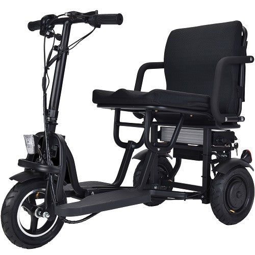 MotoTec| Folding Mobility Electric Trike 48v 700w Dual Motor Lithium Black