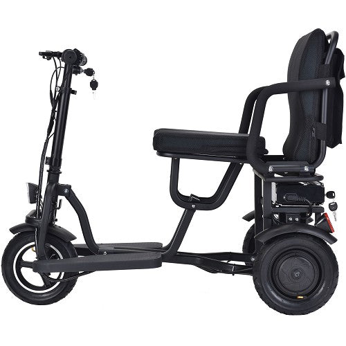 MotoTec| Folding Mobility Electric Trike 48v 700w Dual Motor Lithium Black