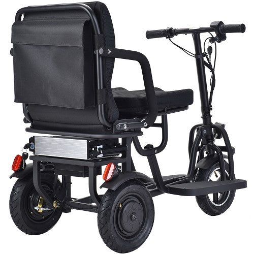 MotoTec| Folding Mobility Electric Trike 48v 700w Dual Motor Lithium Black