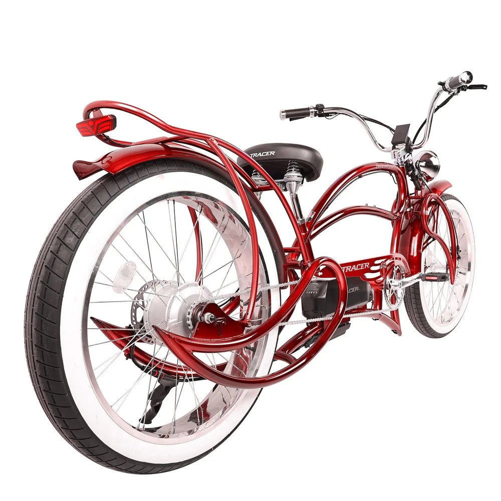 Tracer Beyond Pro 800W-1000W 26" Classic Stretch Chopper EBike