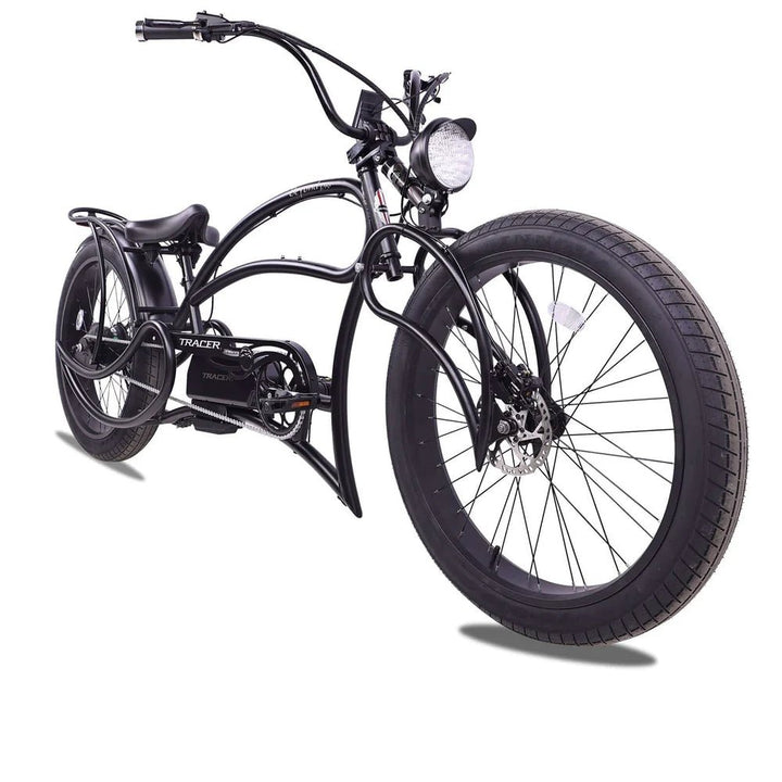 Tracer Beyond Pro 800W 26" Classic Stretch Chopper Tracer Stretch Electric Cruiser Bikes Purple (1000w) 5
