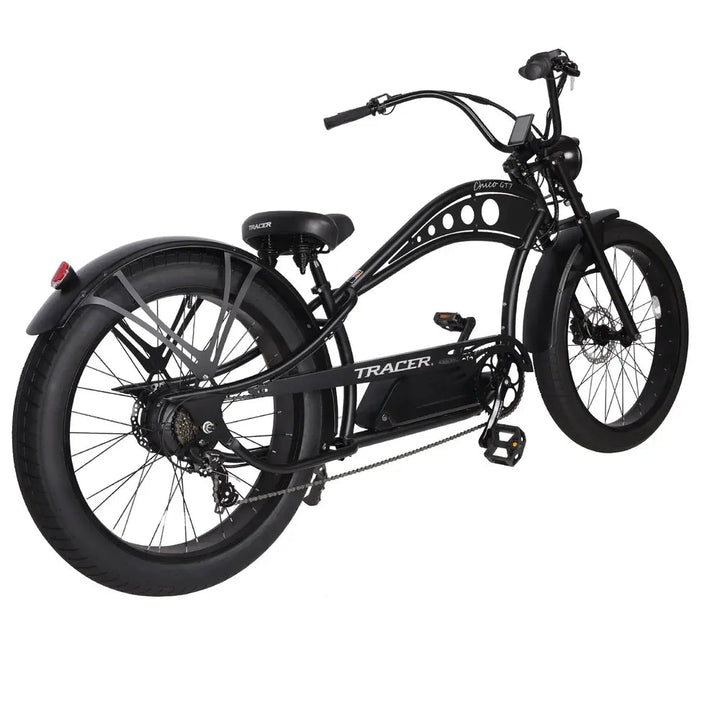 Tracer Chico GT7 750W Stretch Cruiser Tracer Chopper Cruiser Electric Bikes Blue 4