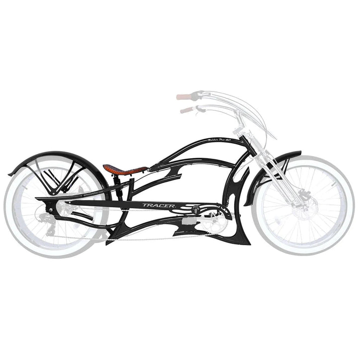 Tracer FM-RAIDER-7 26" Stretch Cruiser Bikes Steel Frame Tracer Batteries & Accessories Black 1