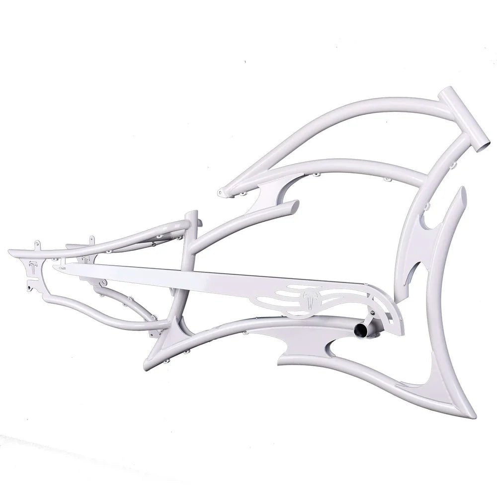 Tracer FM-RAIDER-7 26" Stretch Cruiser Bikes Steel Frame Tracer Batteries & Accessories White 29