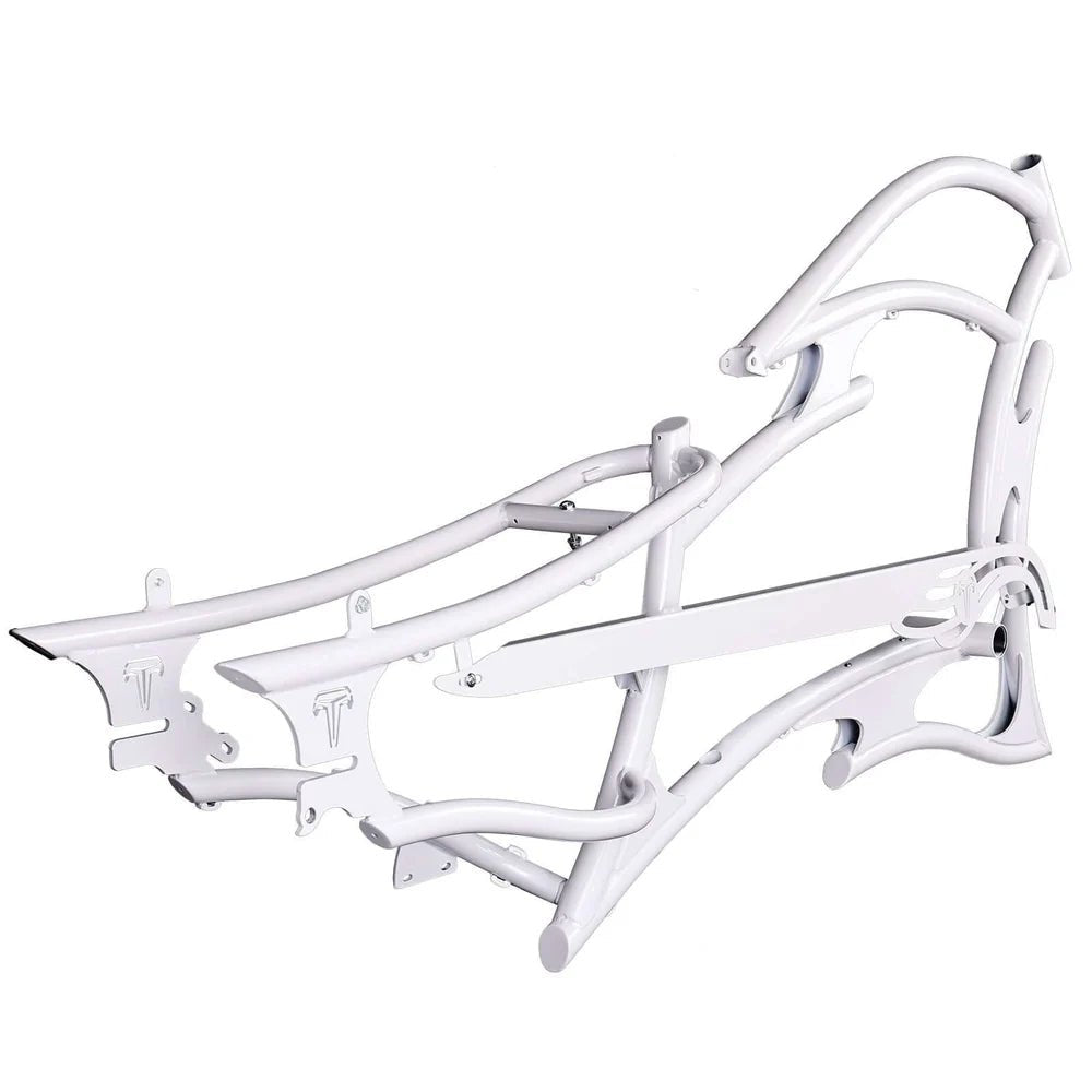 Tracer FM-RAIDER-7 26" Stretch Cruiser Bikes Steel Frame Tracer Batteries & Accessories White 30