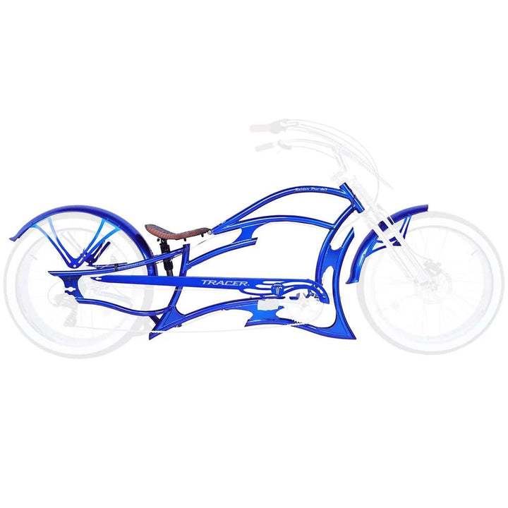 Tracer FM-RAIDER-7 26" Stretch Cruiser Bikes Steel Frame Tracer Batteries & Accessories Blue 2