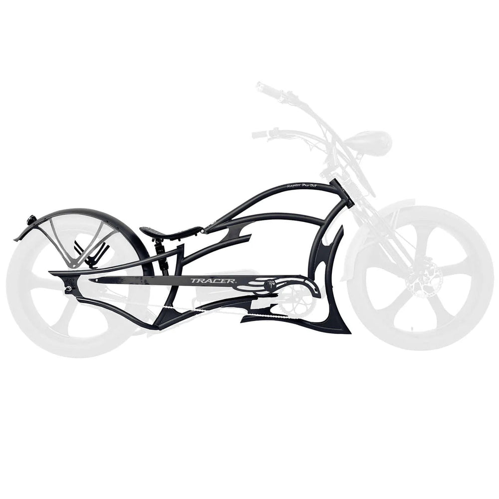 Tracer FM-RAPTOR Ebike Frame 26inch Stretch Chopper for Single Speed/7 Speed Tracer Batteries & Accessories Matte Black 2