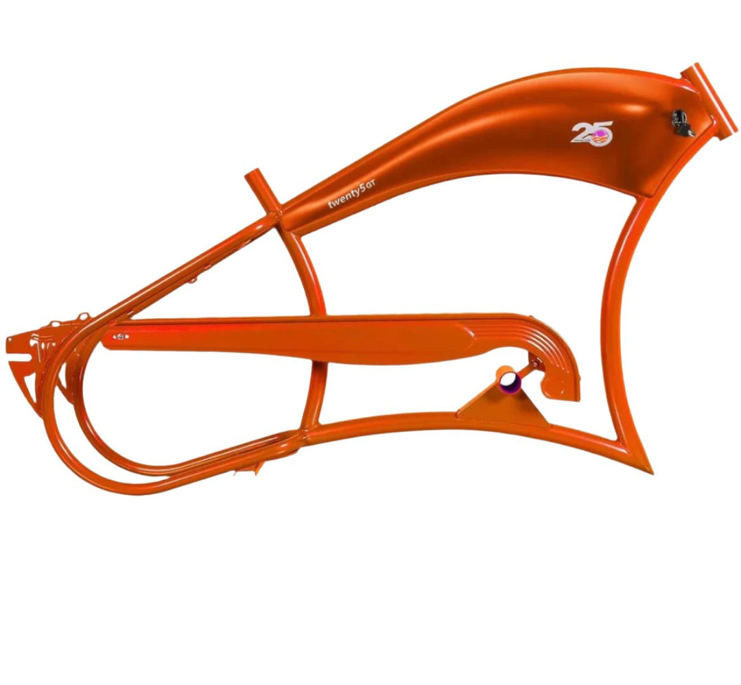 Tracer FM-Twenty5 E-Bike 26" Stretch Cruiser Steel Frame and Chain Guard for 26" x3.0, 4.0 Tire