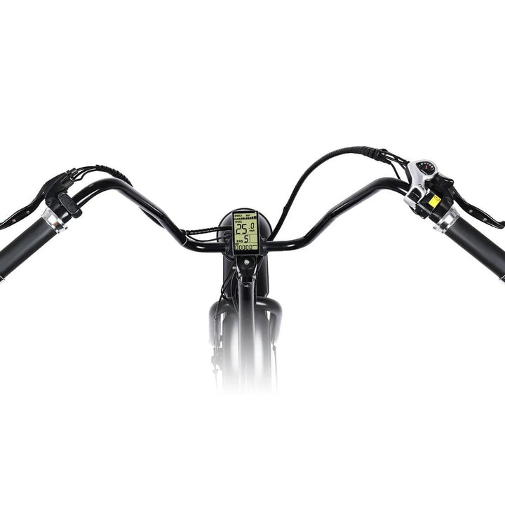 Tracer Loiter 26" 48V 800W Cruiser E-Bike Tracer Cruiser Electric Bikes Matte Black-Step-Thru Frame 25