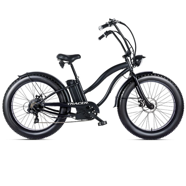 Tracer Loiter 26" 48V 800W Cruiser E-Bike Tracer Cruiser Electric Bikes Matte Grey-Step-Over Frame 11