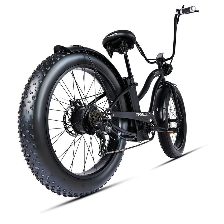 Tracer Loiter 26" 48V 800W Cruiser E-Bike Tracer Cruiser Electric Bikes Matte Black-Step-Thru Frame 16