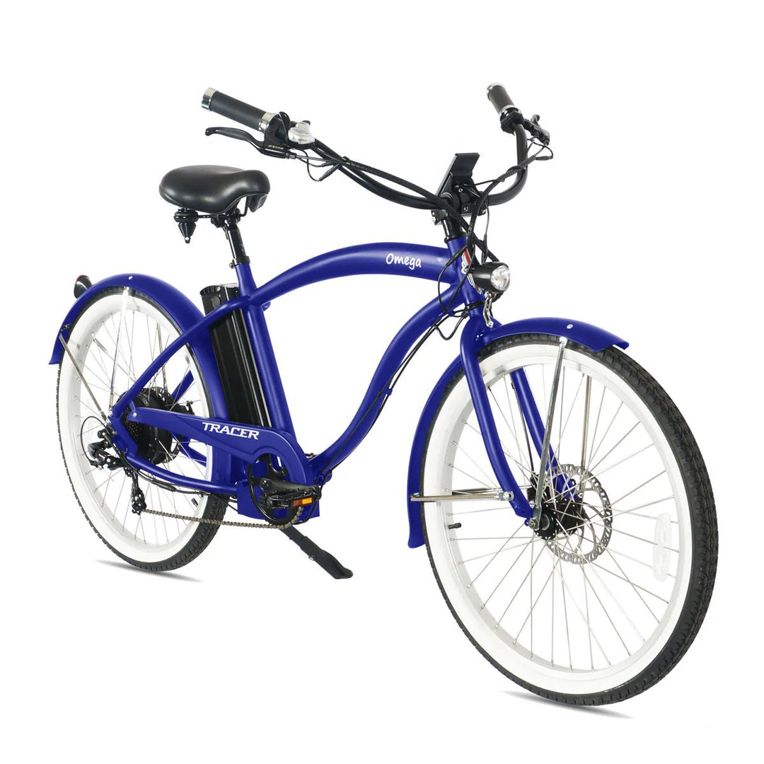 Tracer OMEGA 500W 26" 7 Speed Electric Beach Cruiser Bike for Men Tracer Cruiser Electric Bikes Matte Black 6
