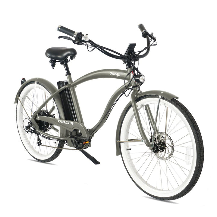 Tracer OMEGA 500W 26" 7 Speed Electric Beach Cruiser Bike for Men Tracer Cruiser Electric Bikes Matte Black 4