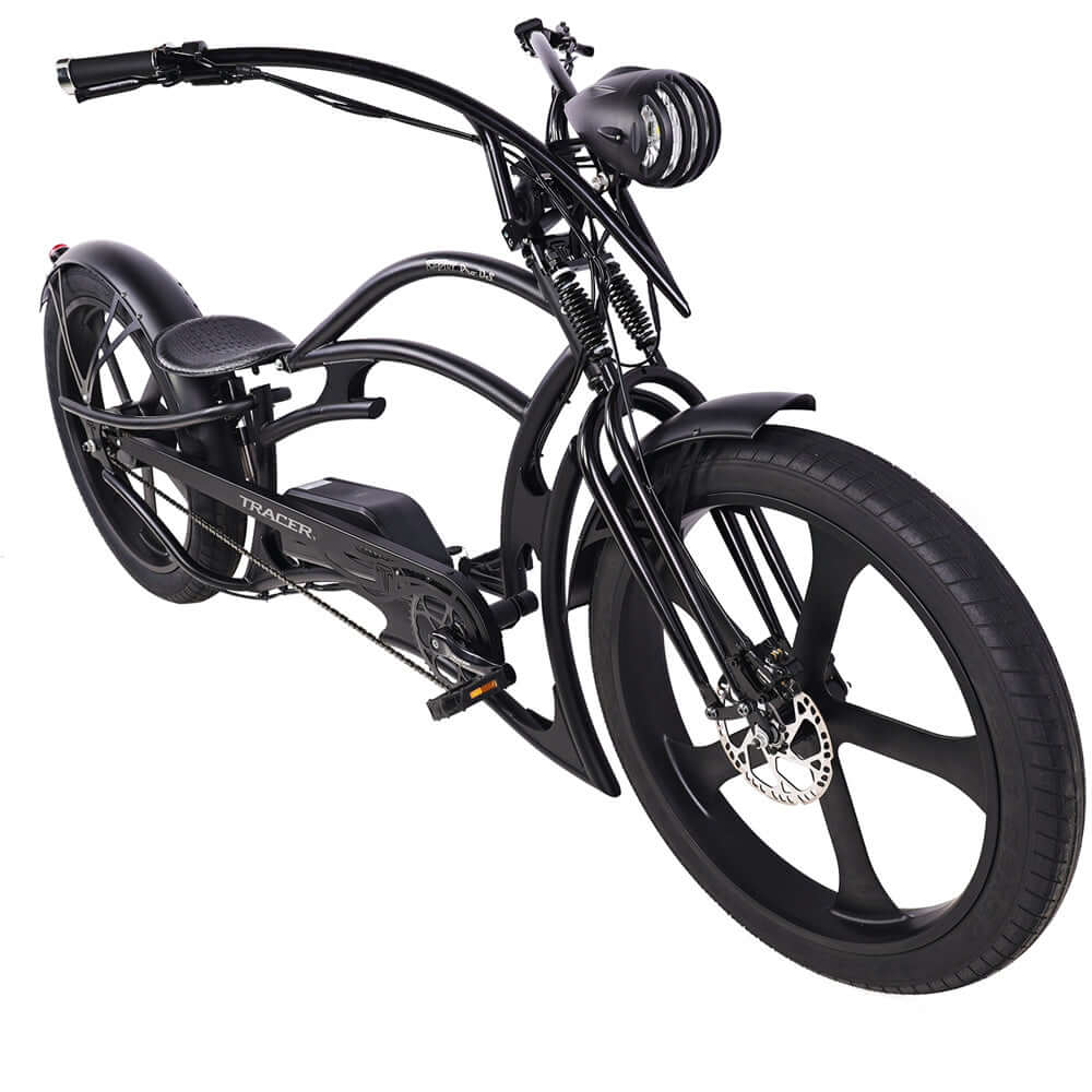 Tracer Raptor Pro DS 800W Stretch Cruiser Ebike Tracer Stretch Electric Cruiser Bikes Army Green 14