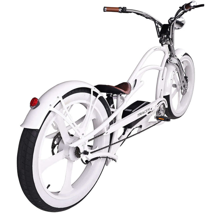 Tracer Raptor Pro DS 800W Stretch Cruiser Ebike Tracer Stretch Electric Cruiser Bikes Army Green 24
