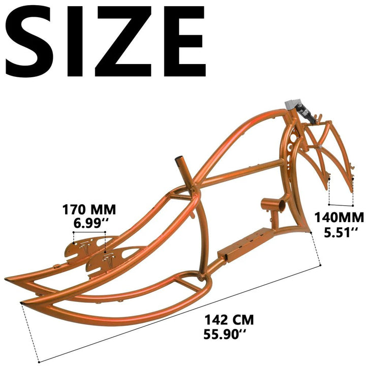 Tracer Signature Pro 26" Chopper Cruiser Electric Bike Frame Tracer Batteries & Accessories Blue 24