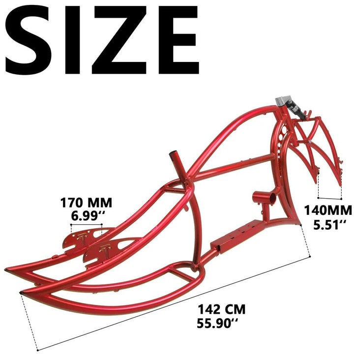 Tracer Signature Pro 26" Chopper Cruiser Electric Bike Frame Tracer Batteries & Accessories Blue 27