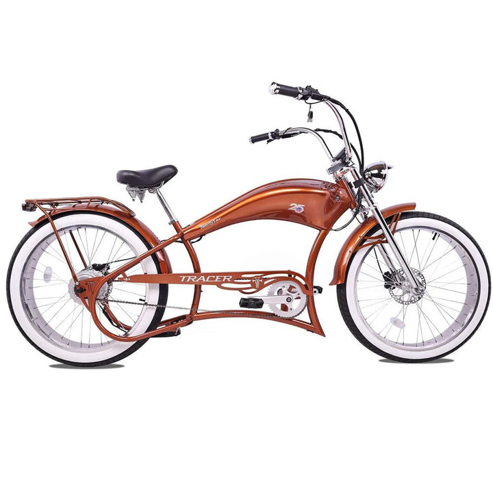 Tracer Twenty5 800W Chopper Stretch Cruiser Tracer Chopper Cruiser Electric Bikes Black 1