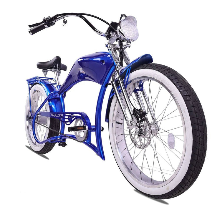 Tracer Twenty5 800W Chopper Stretch Cruiser Tracer Chopper Cruiser Electric Bikes Black 4