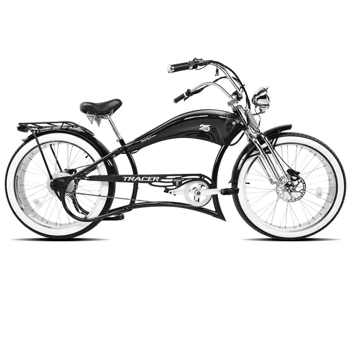 Tracer Twenty5 800W Stretch Electric Chopper Cruiser Bike Chopper Cruiser Electric Bikes DS 22