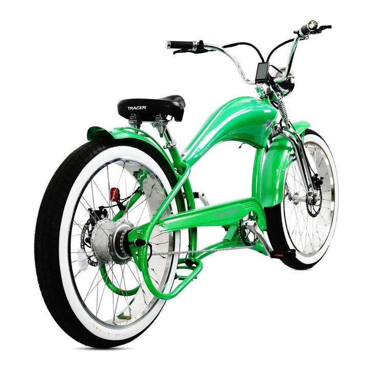 Tracer Twenty5 DS 500W 26" Dual Springer Cruiser Chopper Cruiser Electric Bikes Black/Black 7