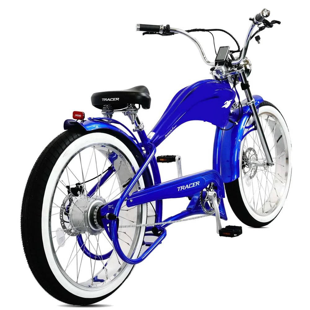 Tracer Twenty5 GT 500W 26" Chopper Cruiser E-Bikes Chopper Cruiser Electric Bikes Blue 10