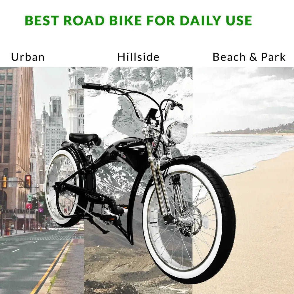Tracer Twenty5 GTS 500W 26" Electric Cruiser Bike