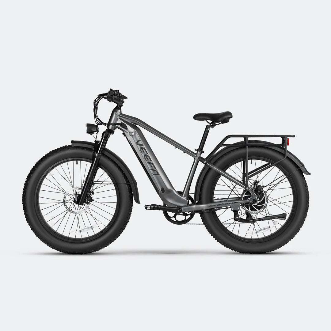 VEEFA E1 26'' Step-Over Fat Tire Ebike Fat Tire Electric Bikes Dark Blue 3