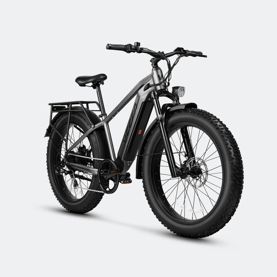 VEEFA E1 26'' Step-Over Fat Tire Ebike Fat Tire Electric Bikes Dark Blue 4