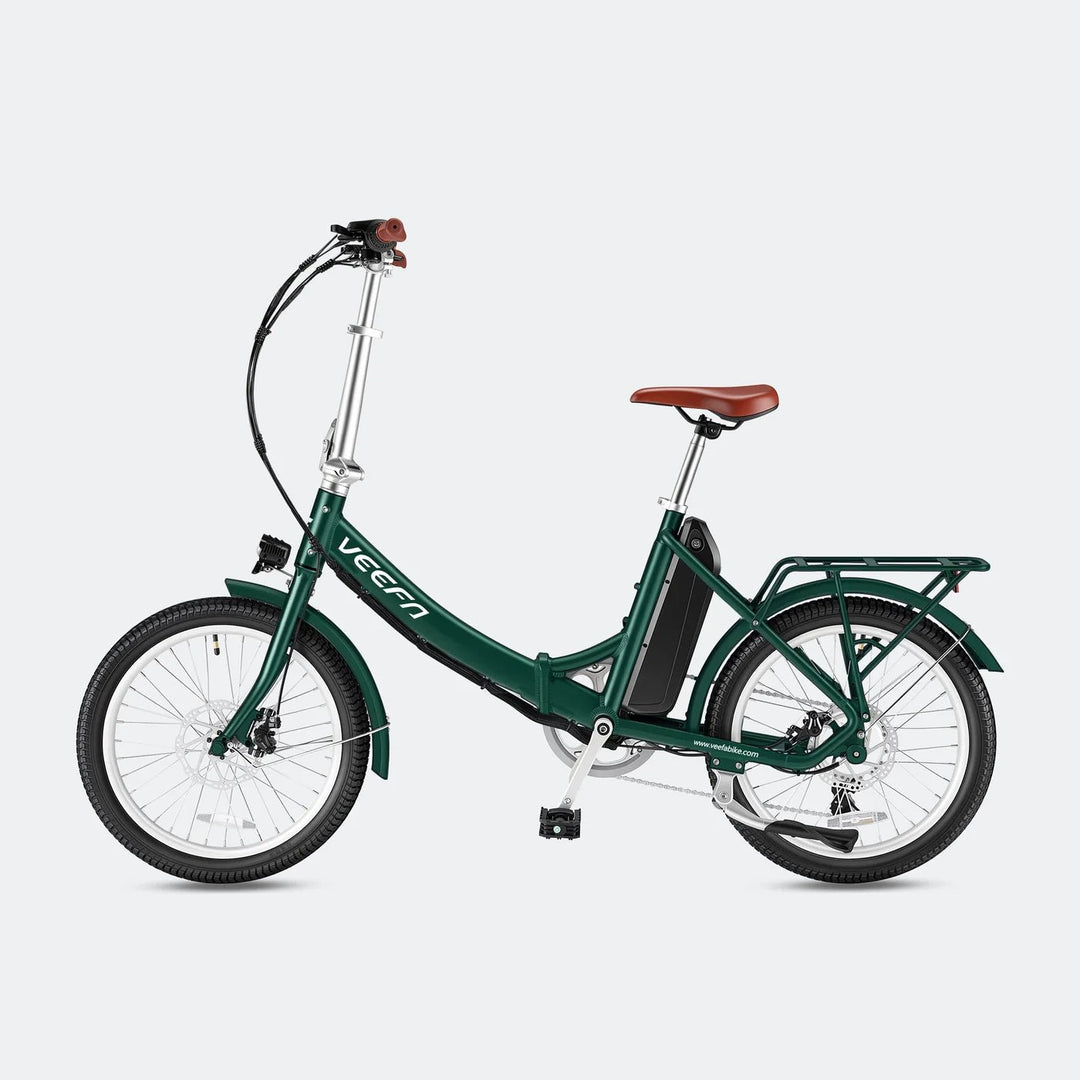 VEEFA Velora 20'' Folding EBike Fat Tire Electric Bikes Hunter Green 9