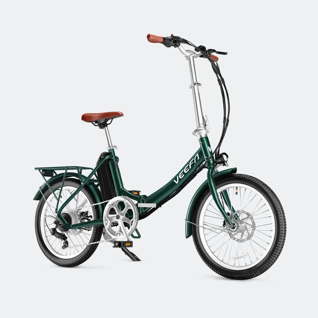 VEEFA Velora 20'' Folding EBike Fat Tire Electric Bikes Hunter Green 10