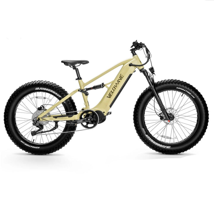 Velowave Brawny XM Full Suspension MTB Electric Bike Mountain Electric Bikes Olive Green 1