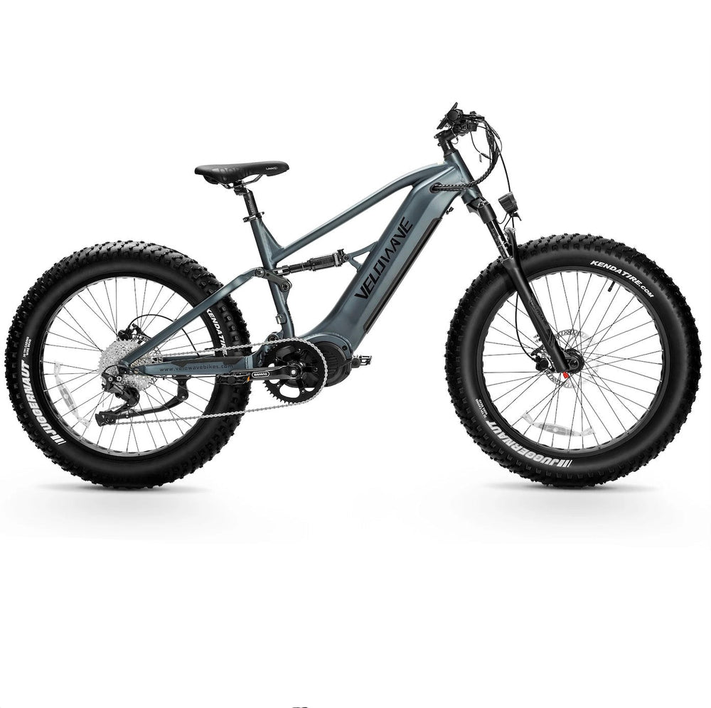 Velowave Brawny XM Full Suspension MTB Electric Bike Mountain Electric Bikes Dark Blue 2