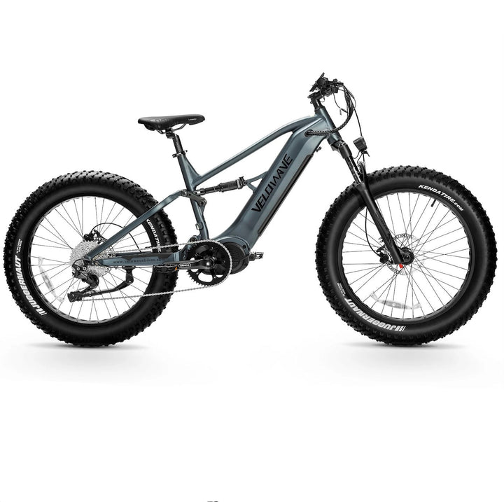 Velowave Brawny XM Full Suspension MTB Electric Bike Mountain Electric Bikes Dark Blue 2
