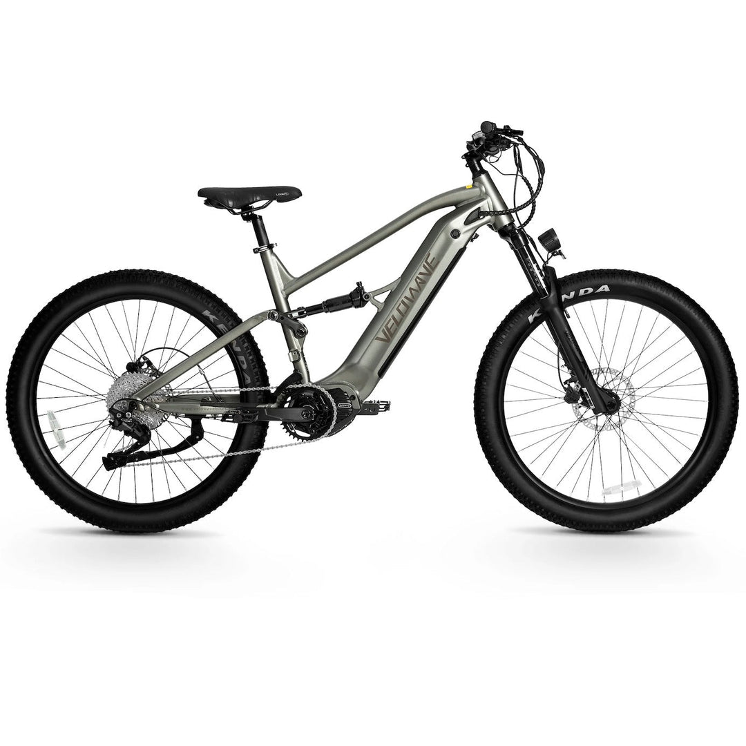 Velowave Forest SM Full Suspension MTB Mountain Electric Bikes Metalic Brown 1